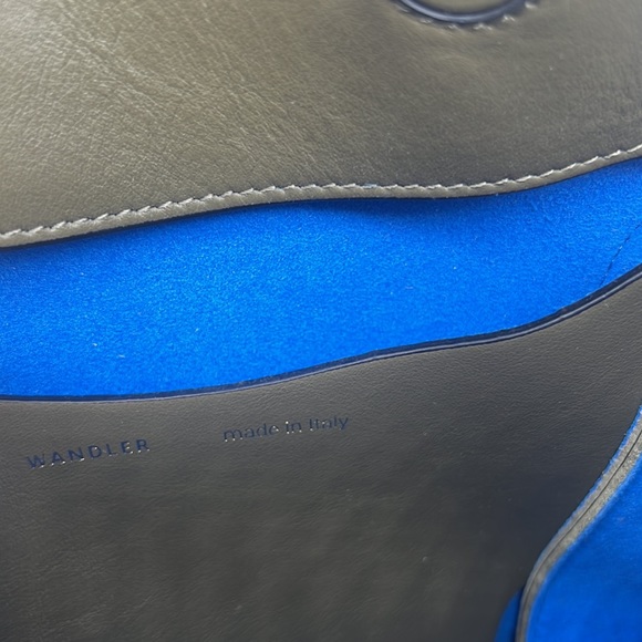 Wandler Penelope Leather Shoulder Bag Deep Olive - Picture 12 of 16